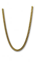 Cadena Barbada Amarilla Hueca 14k