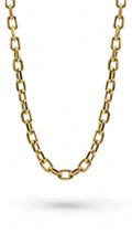 Cadena  Especial Tejido Eslabones Amarilla 14k