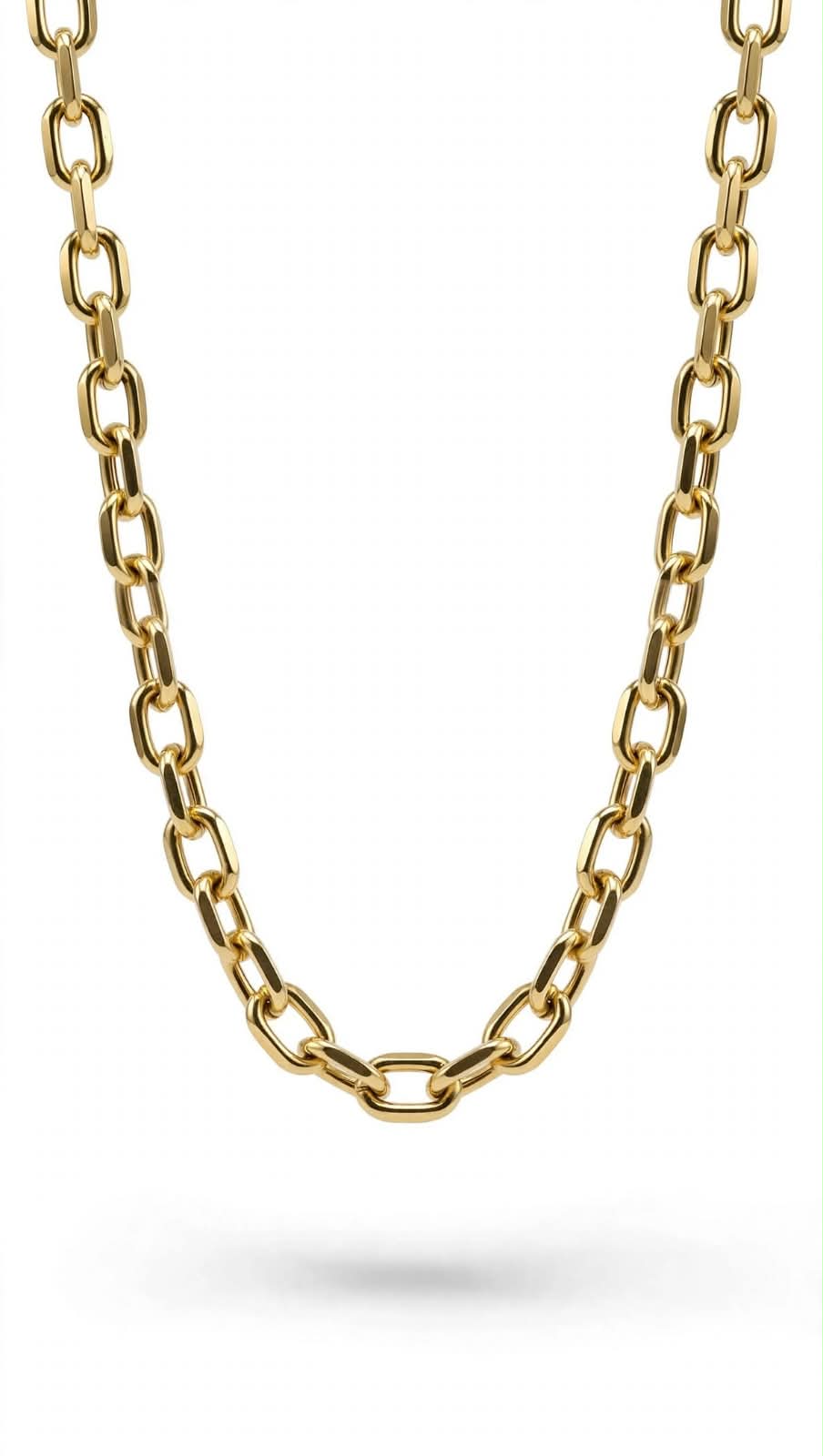 Cadena  Especial Tejido Eslabones Amarilla 14k