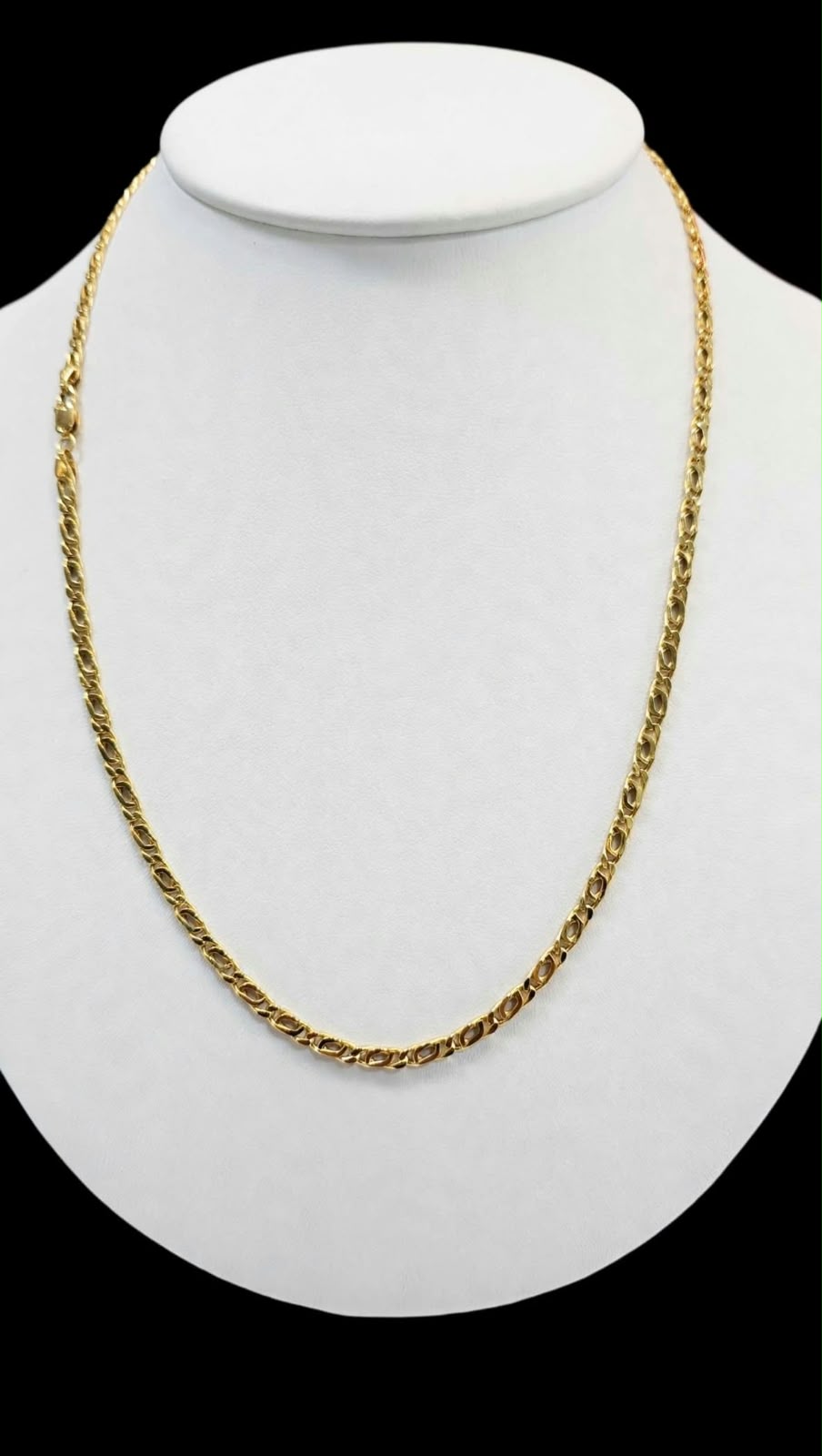 Cadena Ojo de tigre Amarilla 14k