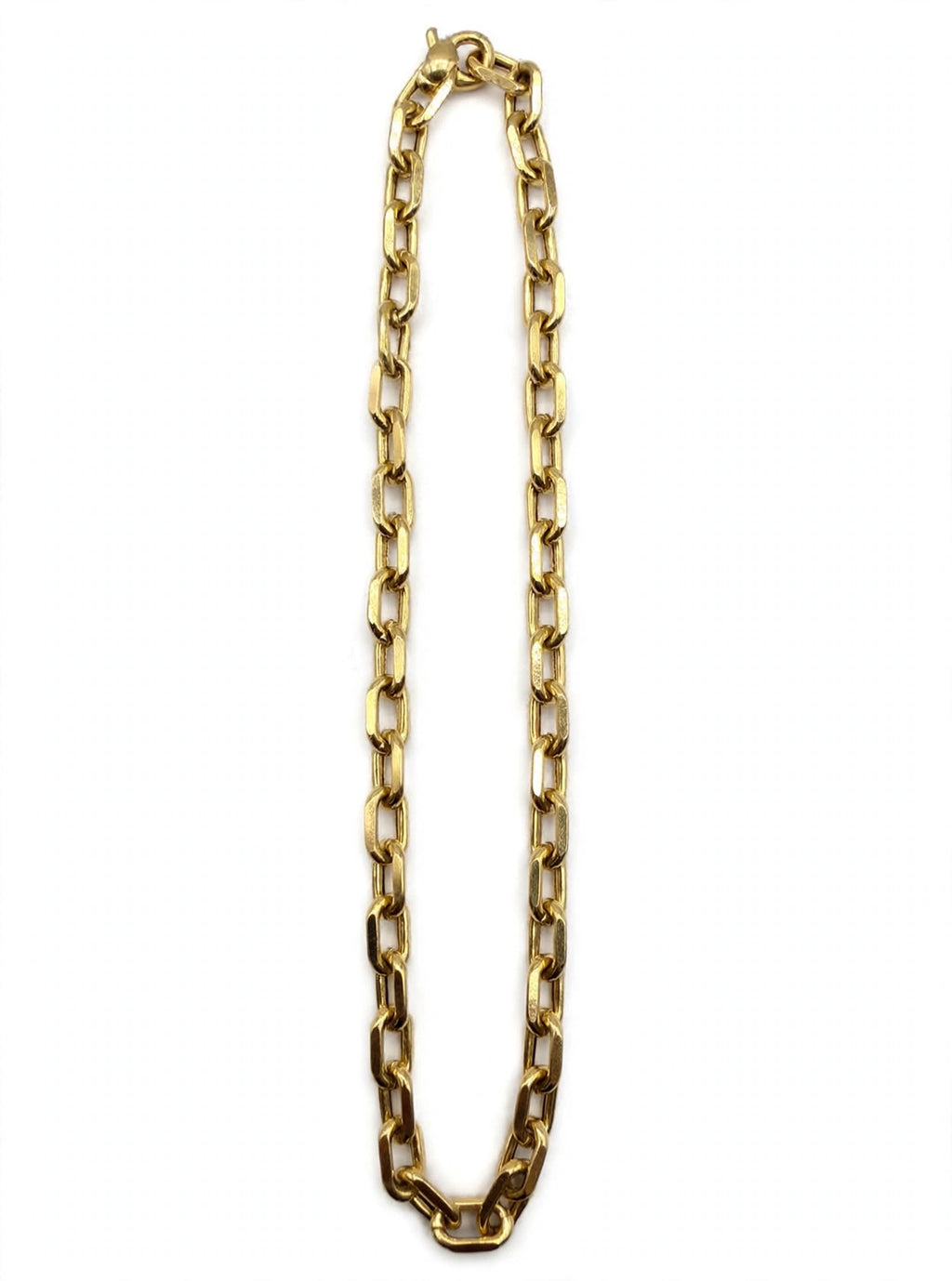 Cadena  Especial Tejido Eslabones Amarilla 14k