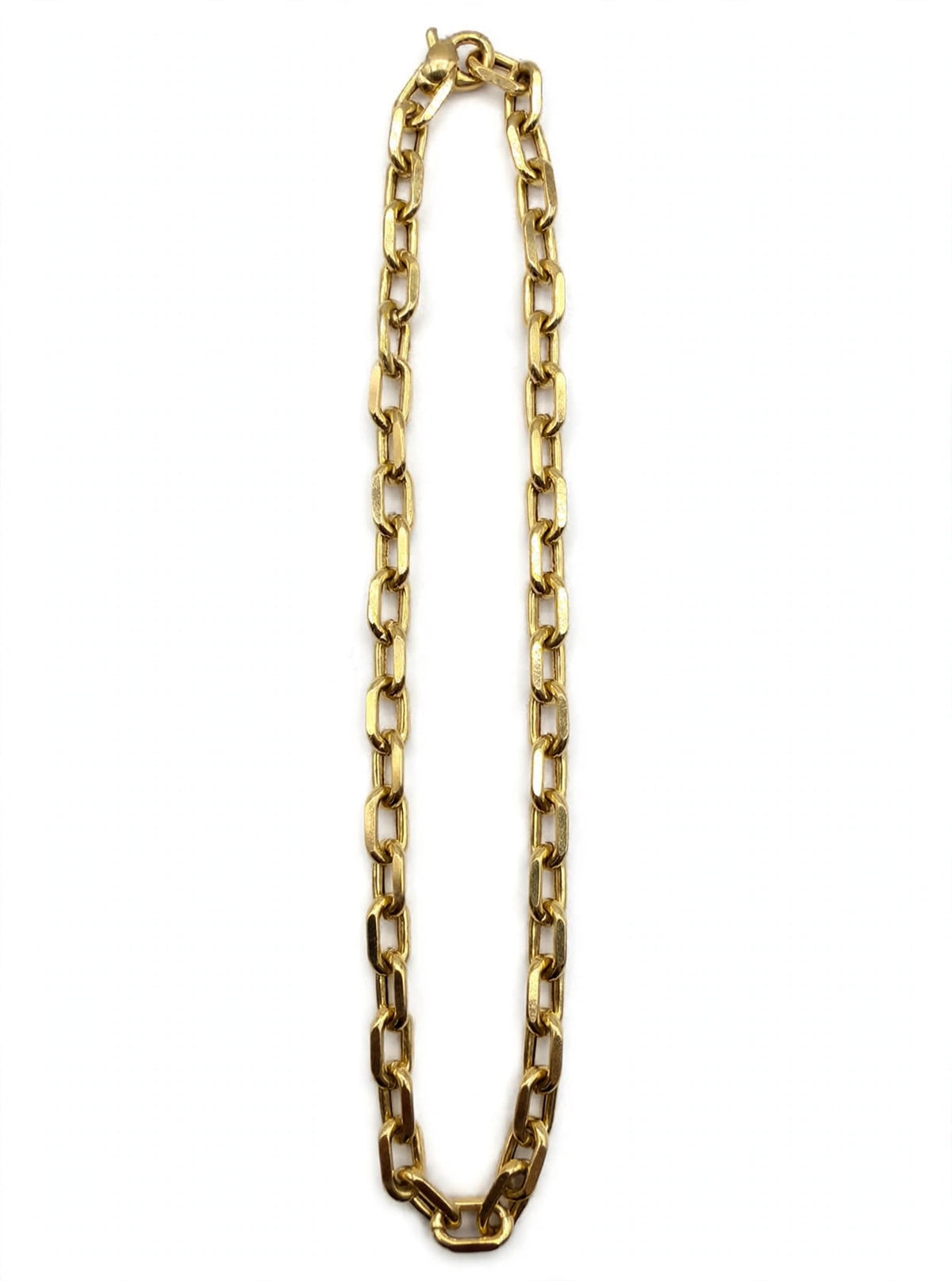 Cadena  Especial Tejido Eslabones Amarilla 14k