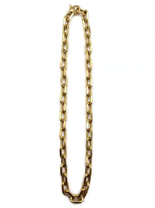 Cadena  Especial Tejido Eslabones Amarilla 14k