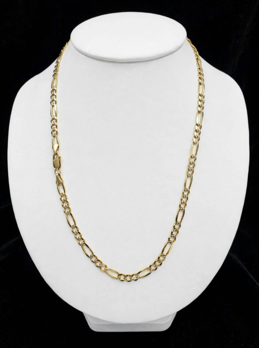 Cadena Eslabones Diamantado Pave 3x1 Oro 14k
