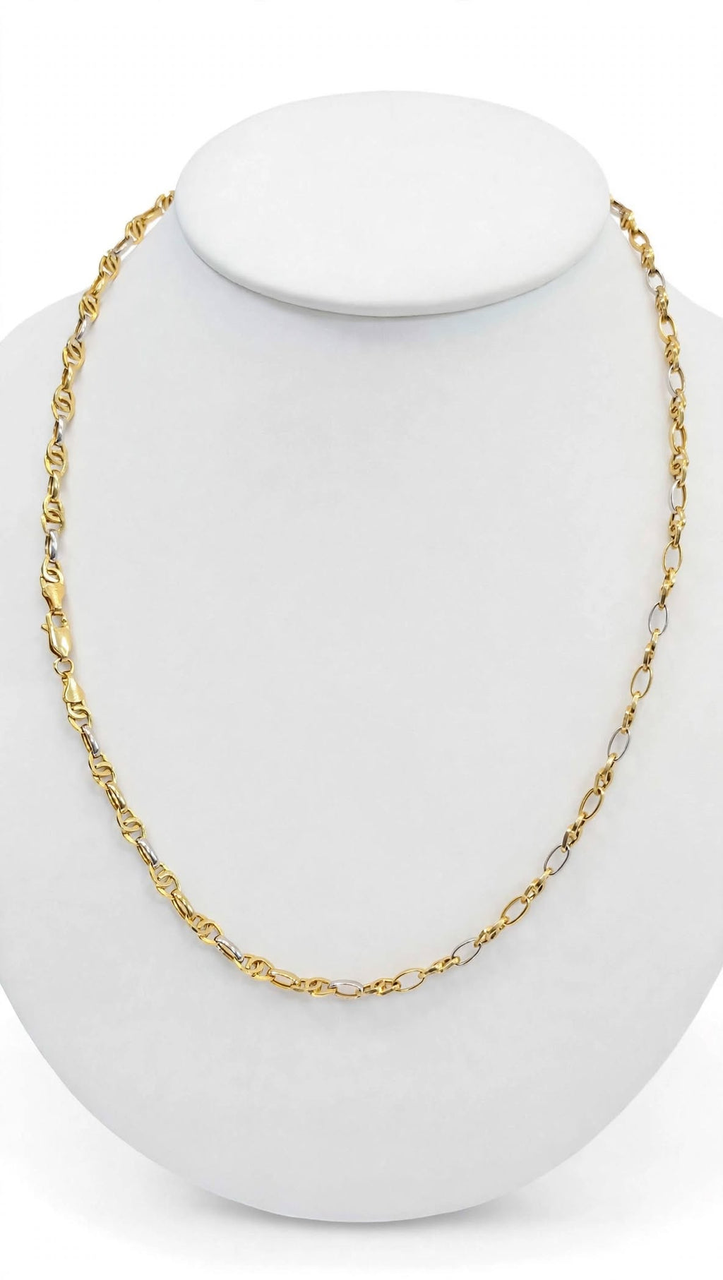 Cadena Especial Oro Amarillo y Blanco 14k