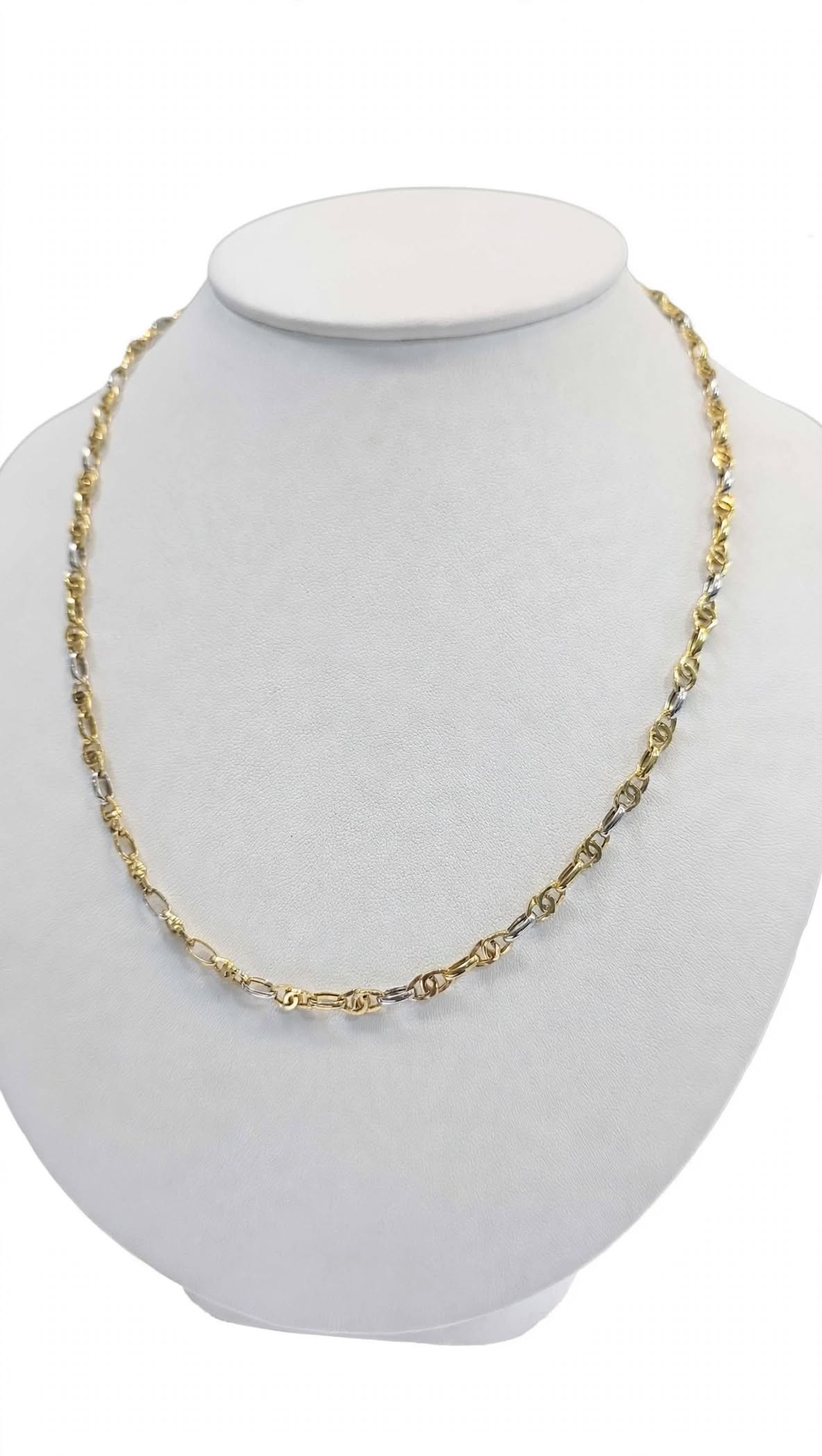 Cadena Especial Oro Amarillo y Blanco 14k