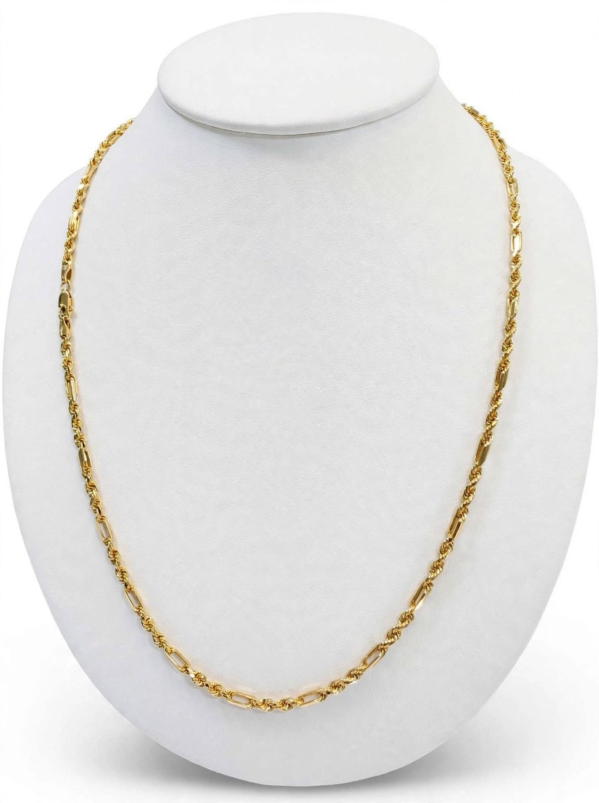Cadena Figaro Rose Amarilla 14k