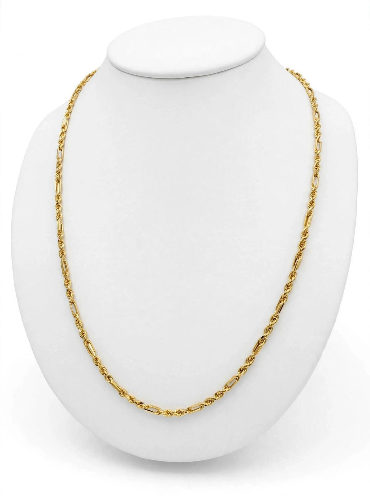 Cadena Figaro Rose Amarilla 14k