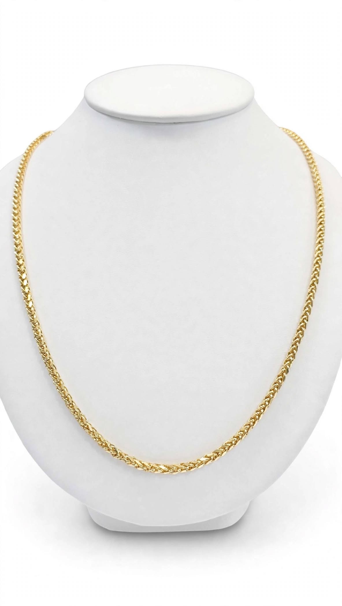 Cadena Espiga Amarilla 14k