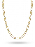 Cadena Eslabones Diamantado Pave 3x1 Oro 14k