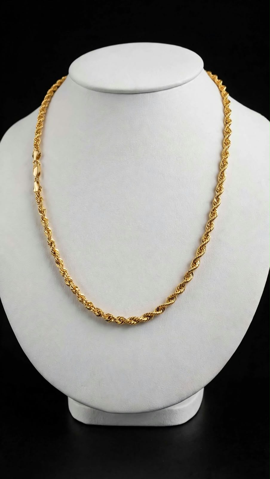 Cadena Torzal Amarilla 14k